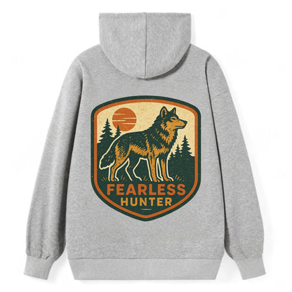 Fearless Hunter  - Classic Pullover Hoodie - Grey