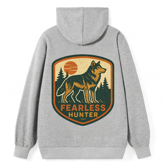 Fearless Hunter  - Classic Pullover Hoodie - Grey