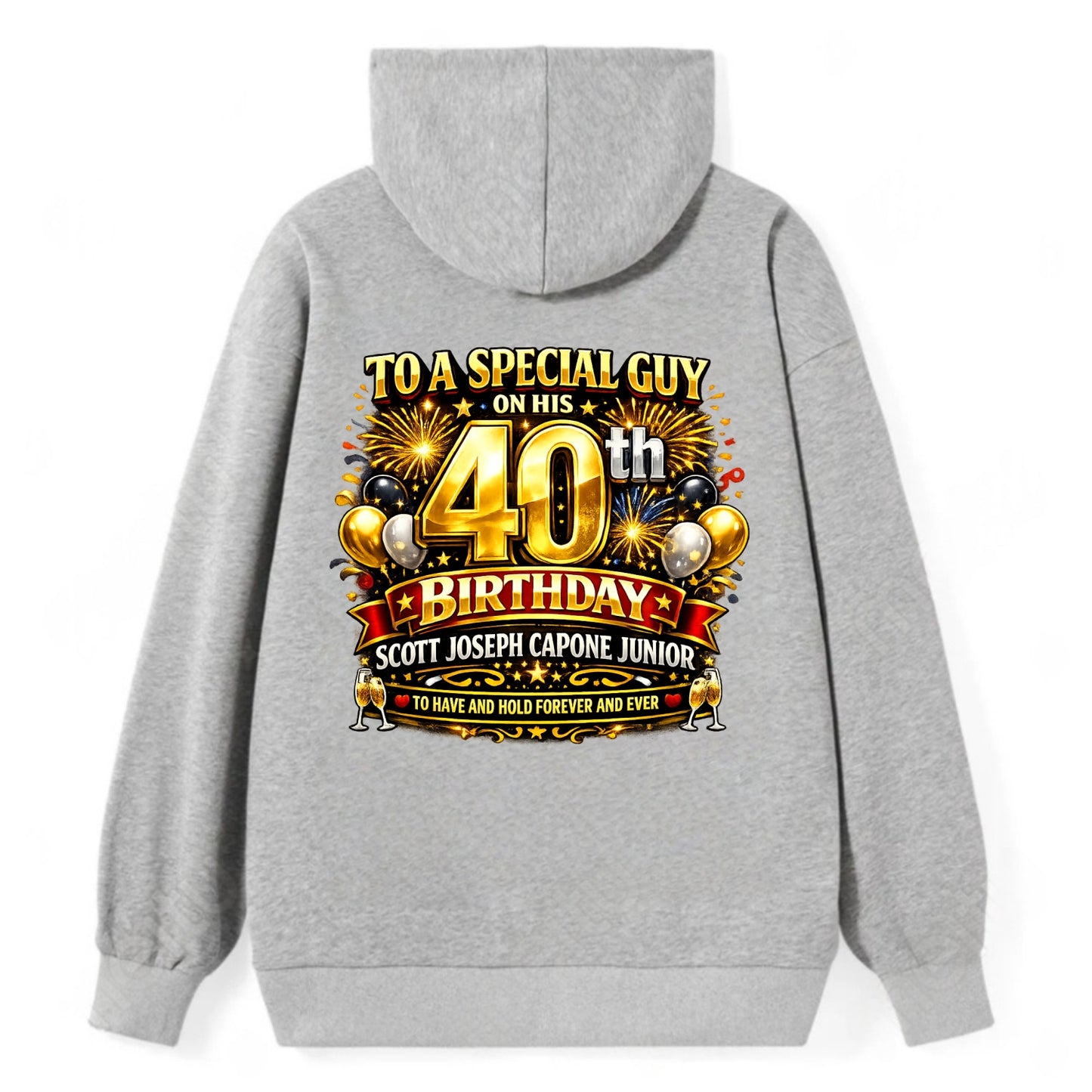 Special 40th Birthday - Classic Pullover Hoodie - Grey