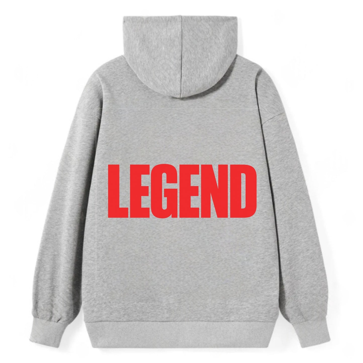 Bold typography design - "LEGEND" - remarkable person, iconic status - Classic Pullover Hoodie - Grey