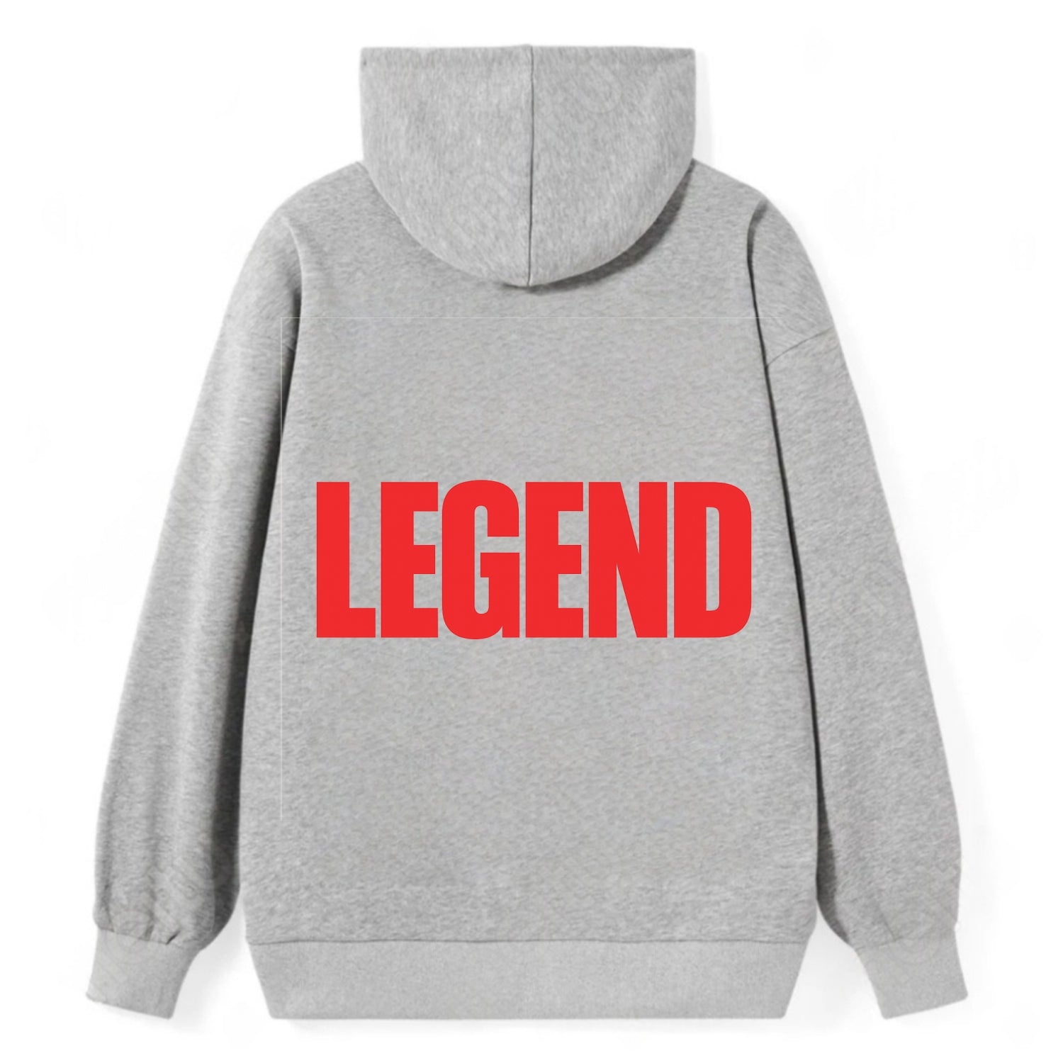 Bold typography design - "LEGEND" - remarkable person, iconic status - Classic Pullover Hoodie - Grey