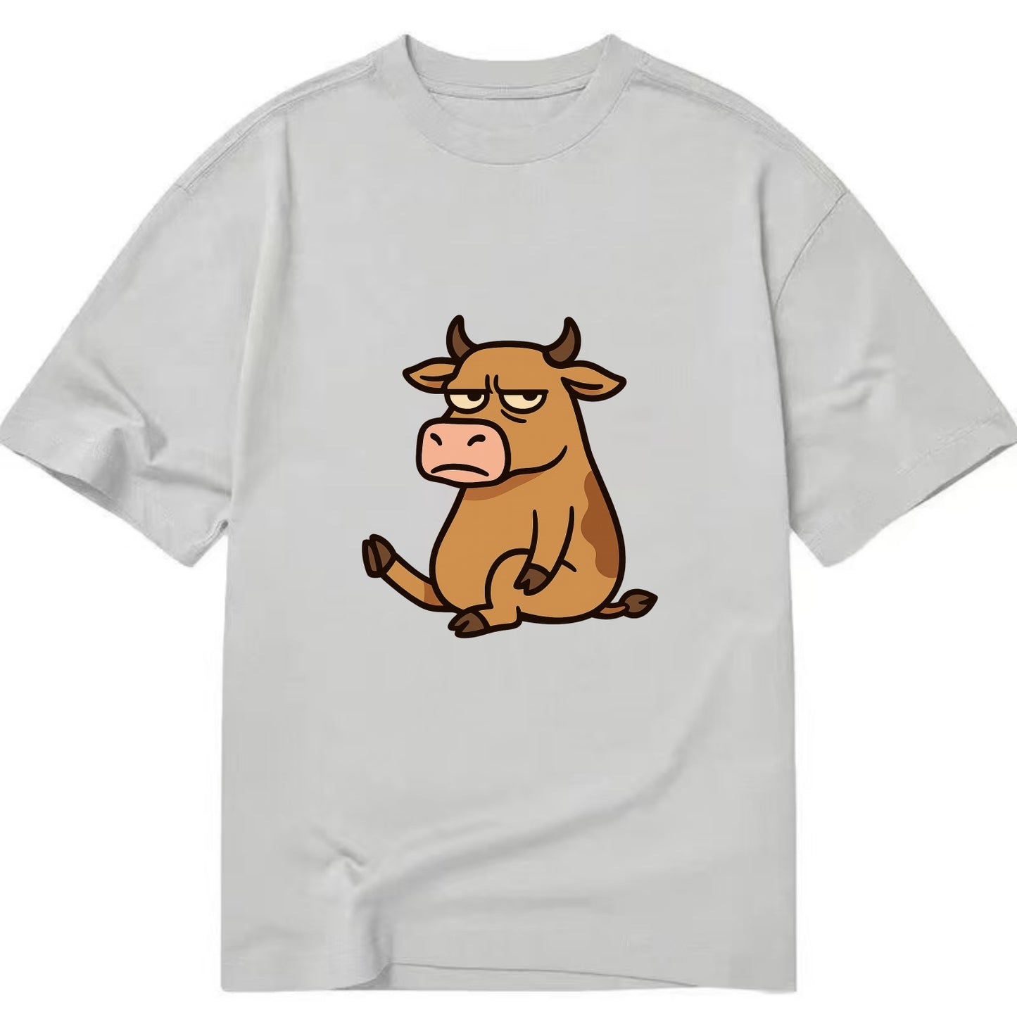 The Cow Judging Silently - Classic T-shirt - Grey