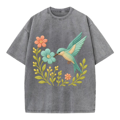 Mint Bee-Eater - Vintage T-shirt - Grey