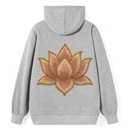 Lotus Flower - Classic Pullover Hoodie - Grey