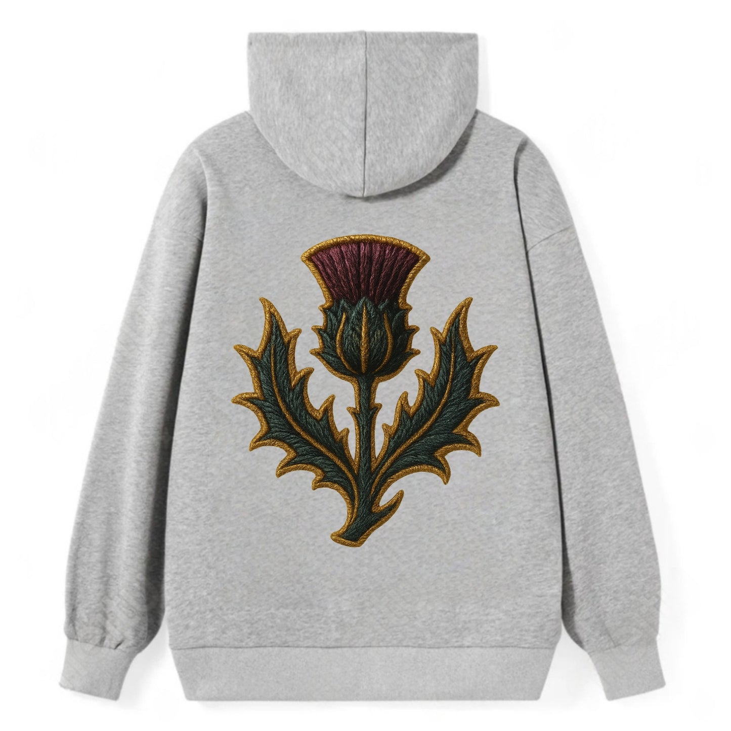 Scottish Thistle  - Classic Pullover Hoodie - Grey