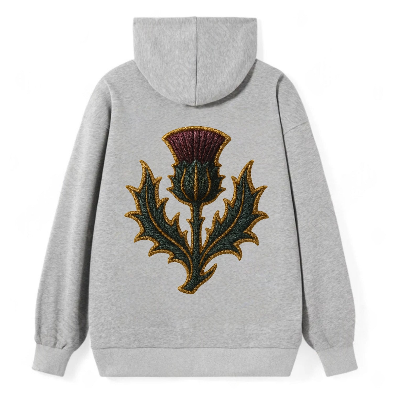 Scottish Thistle  - Classic Pullover Hoodie - Grey