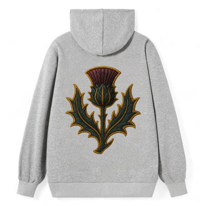 Scottish Thistle  - Classic Pullover Hoodie - Grey