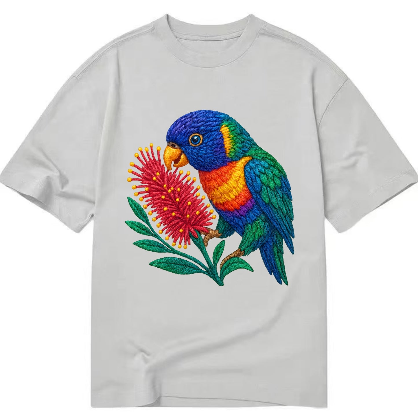 Rainbow Lorikeet Bottlebrush - Classic T-shirt - Grey