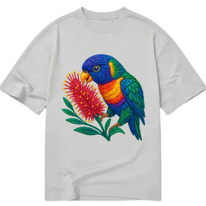 Rainbow Lorikeet Bottlebrush - Classic T-shirt - Grey