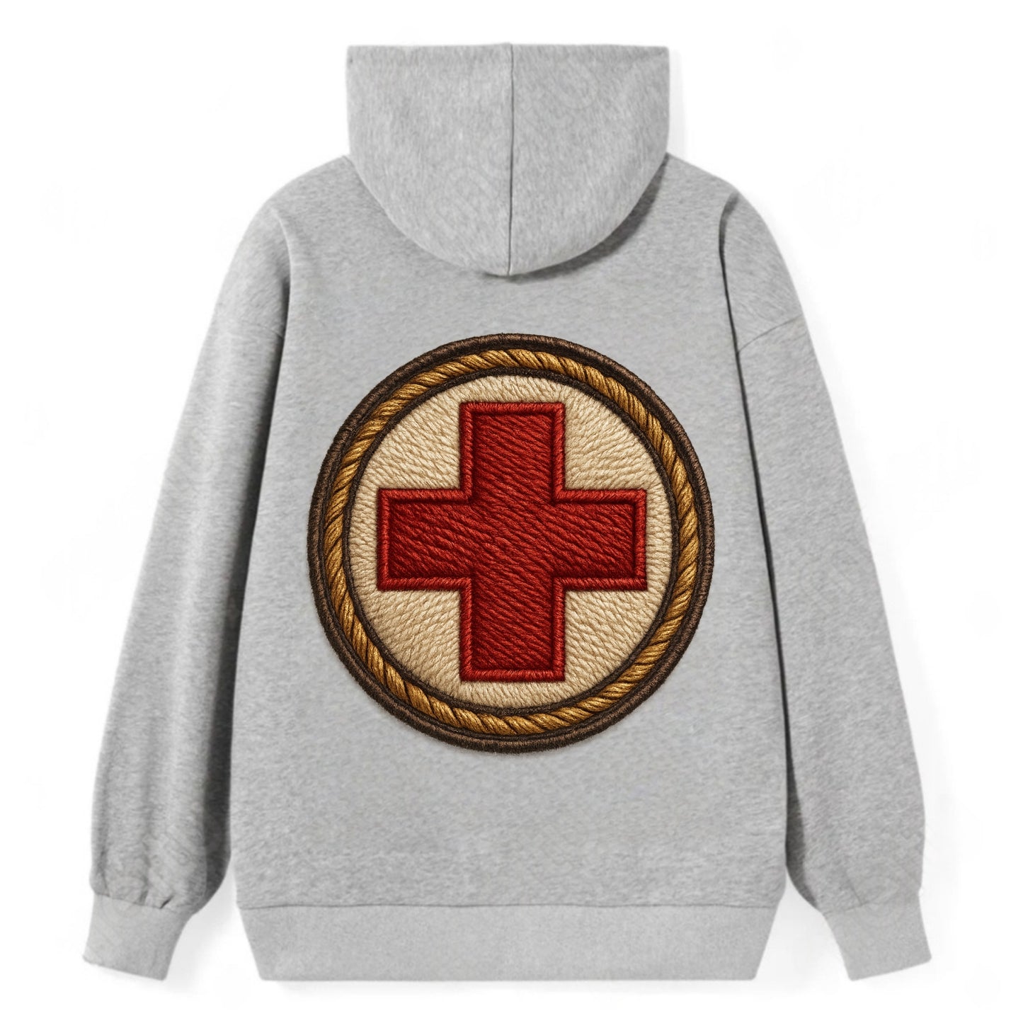 Medical Cross  - Classic Pullover Hoodie - Grey