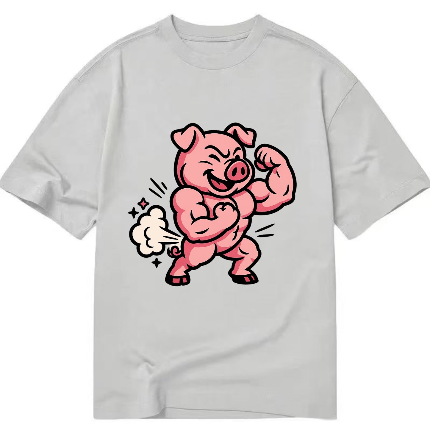 Strong Pig - Classic T-shirt - Grey
