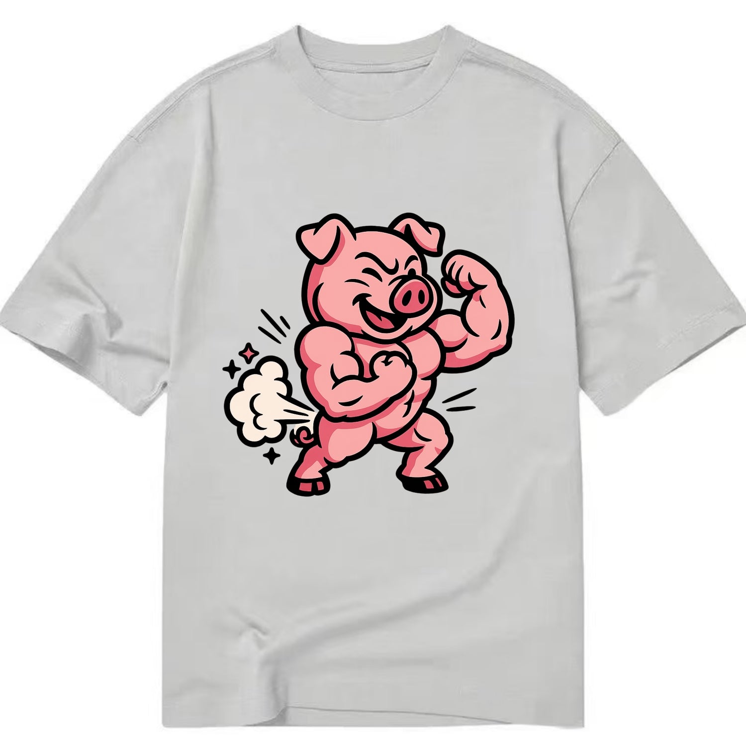 Strong Pig - Classic T-shirt - Grey