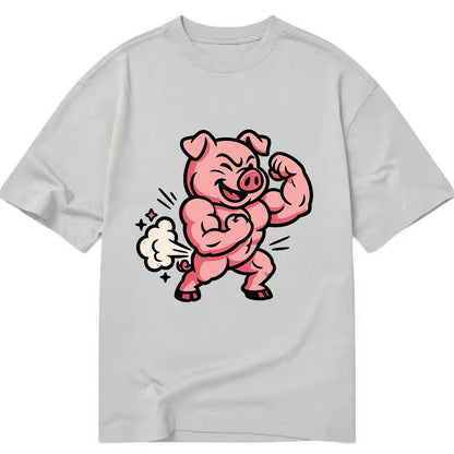 Strong Pig - Classic T-shirt - Grey