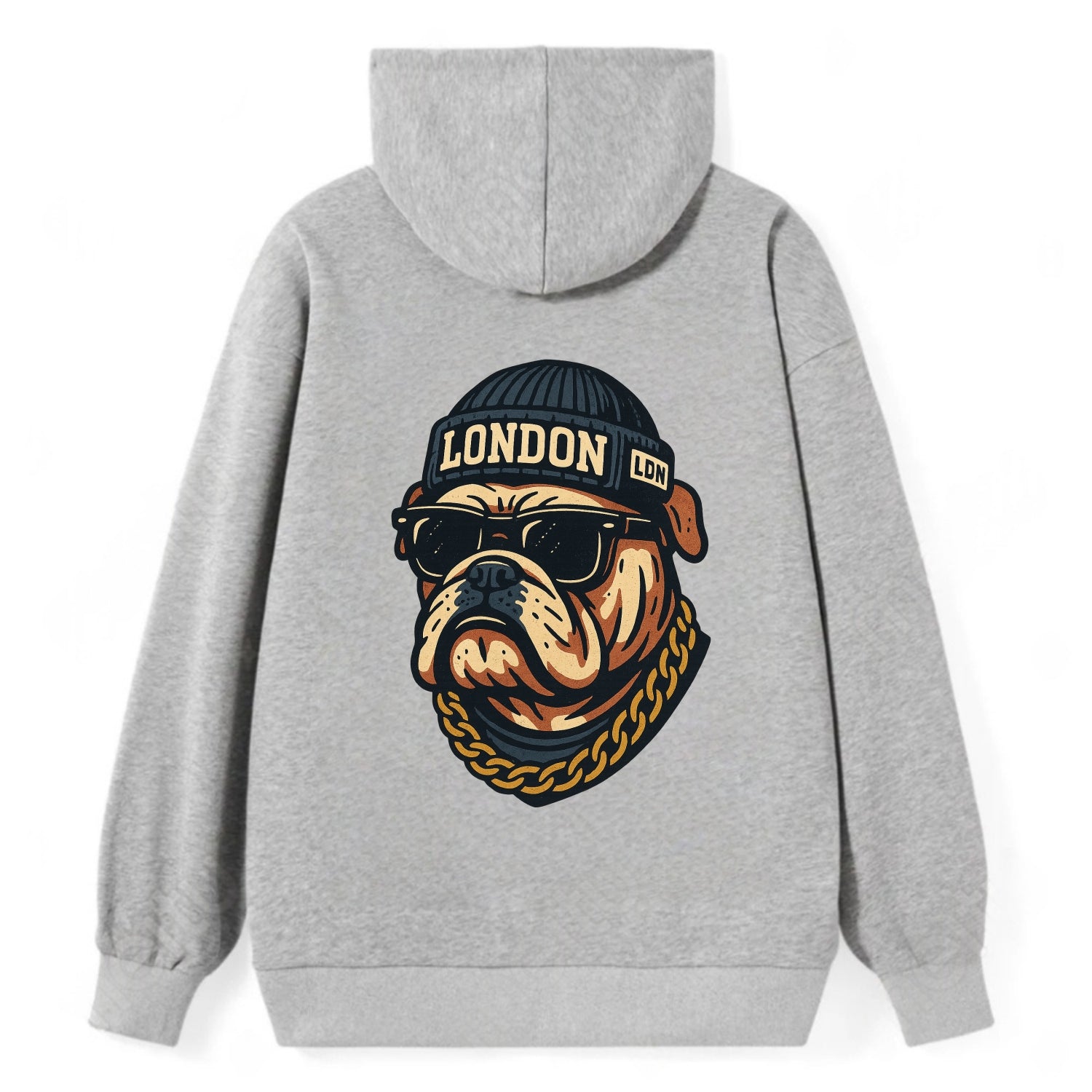 London Bulldog - Classic Pullover Hoodie - Grey