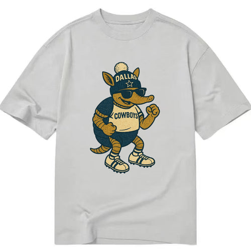 Dallas Armadillo wearing Cowboys beanie with lone star patch and wayfarer - Classic T-shirt