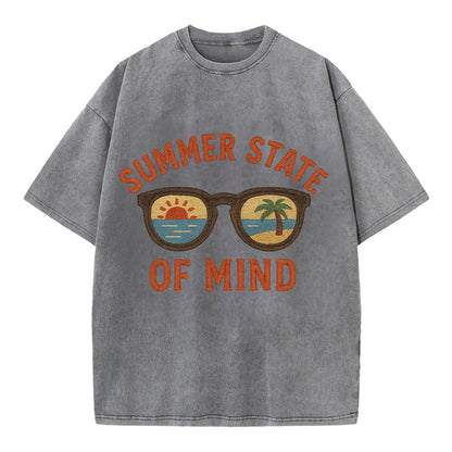 Summer State Of Mind  - Vintage T-shirt - Grey