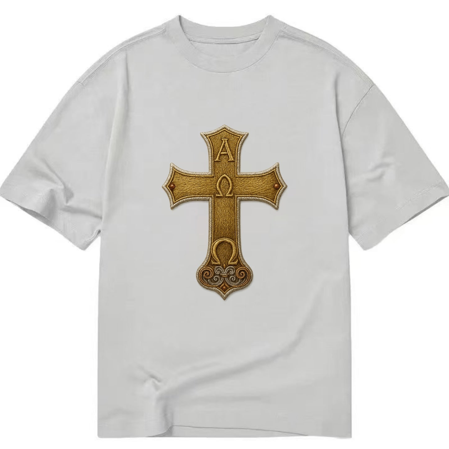 Alpha Omega Cross  - Classic T-shirt - Grey