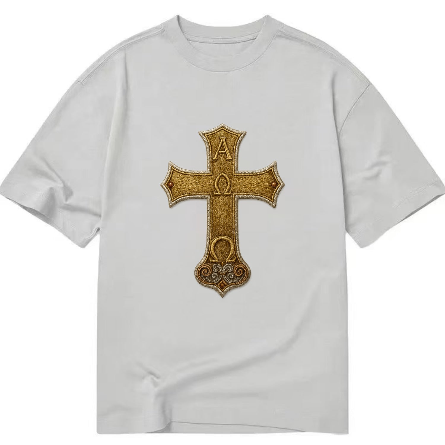 Alpha Omega Cross  - Classic T-shirt - Grey