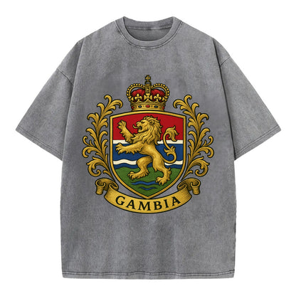 Gambia Heritage Badge  - Vintage T-shirt - Grey