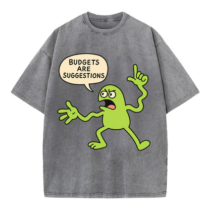 BUDGETS ARE SUGGESTIONS | Rebellious calculator - Vintage T-shirt - Grey