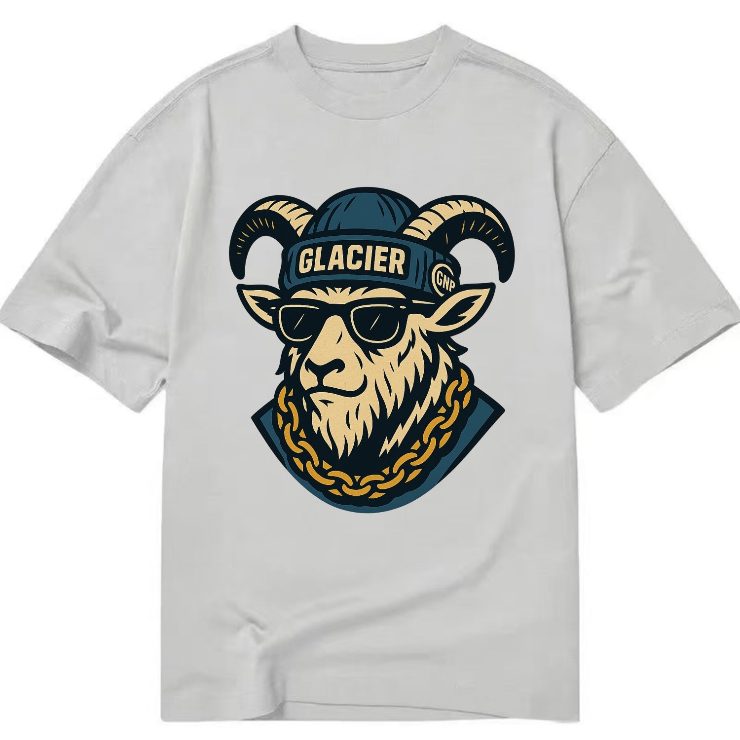 Glacier Mountain Goat - Classic T-shirt - Grey