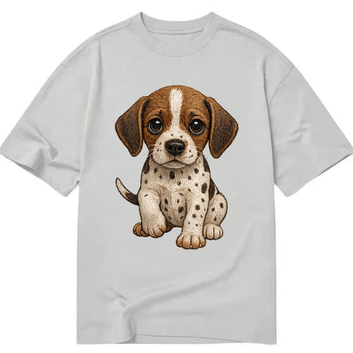 Baby Pointer Puppy - spotted coat, noble stance, alert eyes, front-facing, - Classic T-shirt