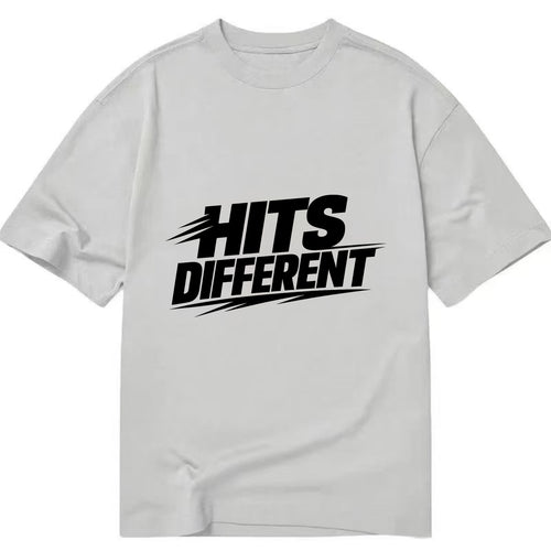 Bold typography design - HITS DIFFERENT - uniquely special, stands out - Classic T-shirt