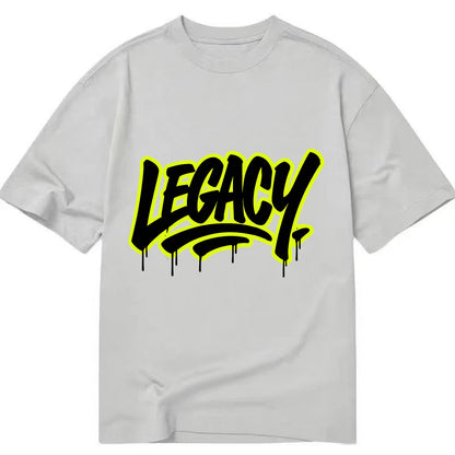 Bold typography design - "LEGACY" - what you leave behind, lasting impact - Classic T-shirt - Grey