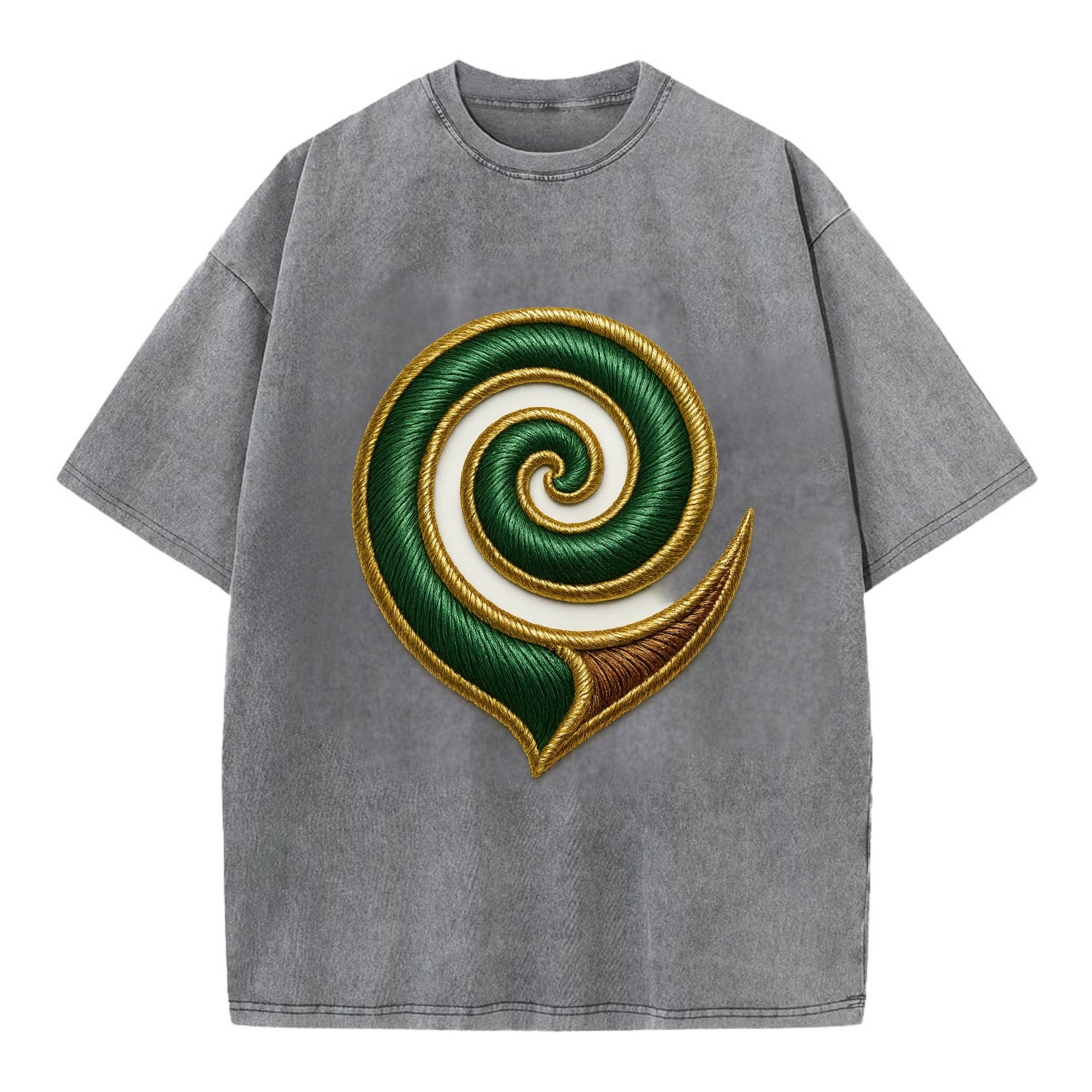 Maori Koru  - Vintage T-shirt - Grey
