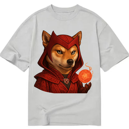 Shiba Inu Scarlet Witch  - Classic T-shirt - Grey