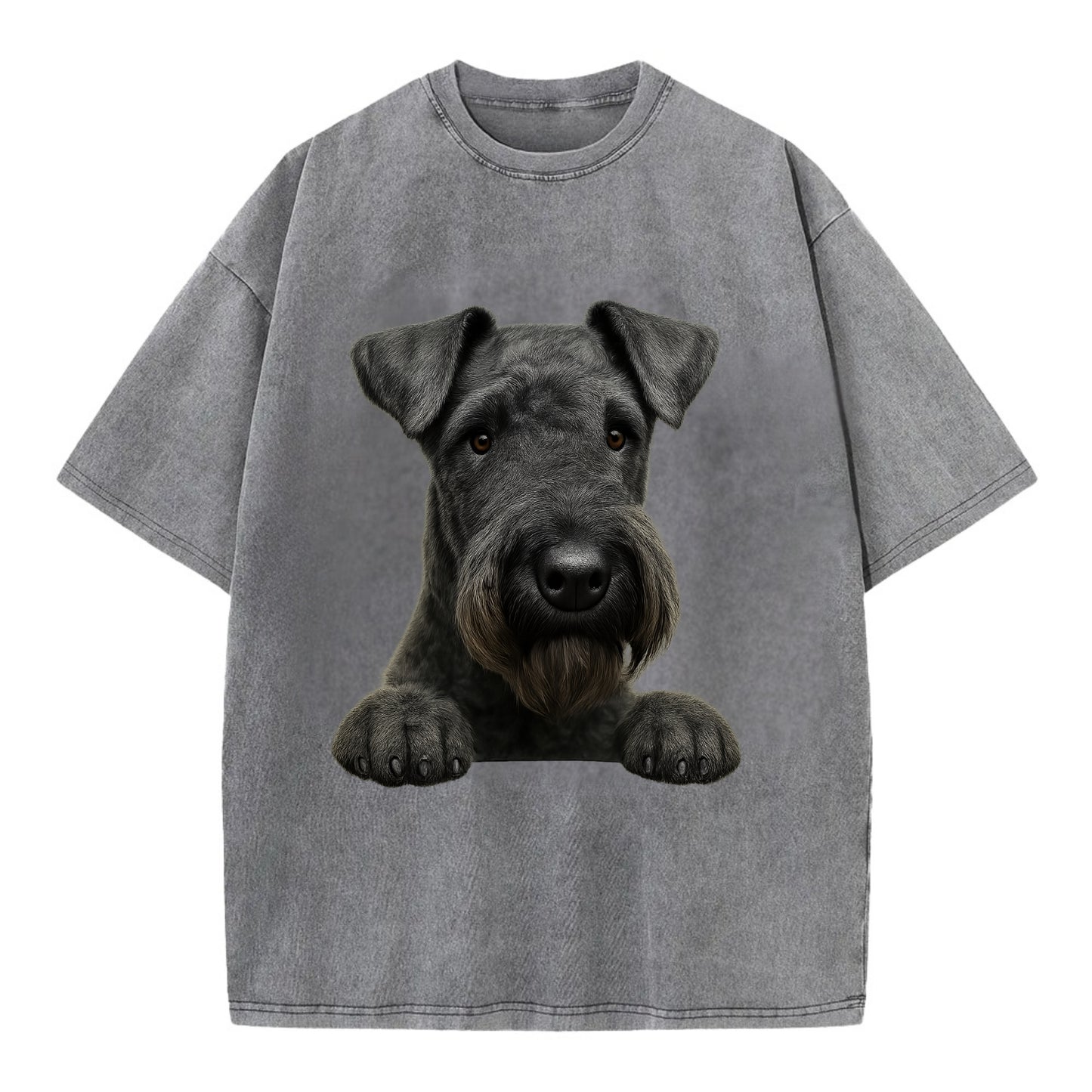 Kerry Blue Terrier  - Vintage T-shirt - Grey