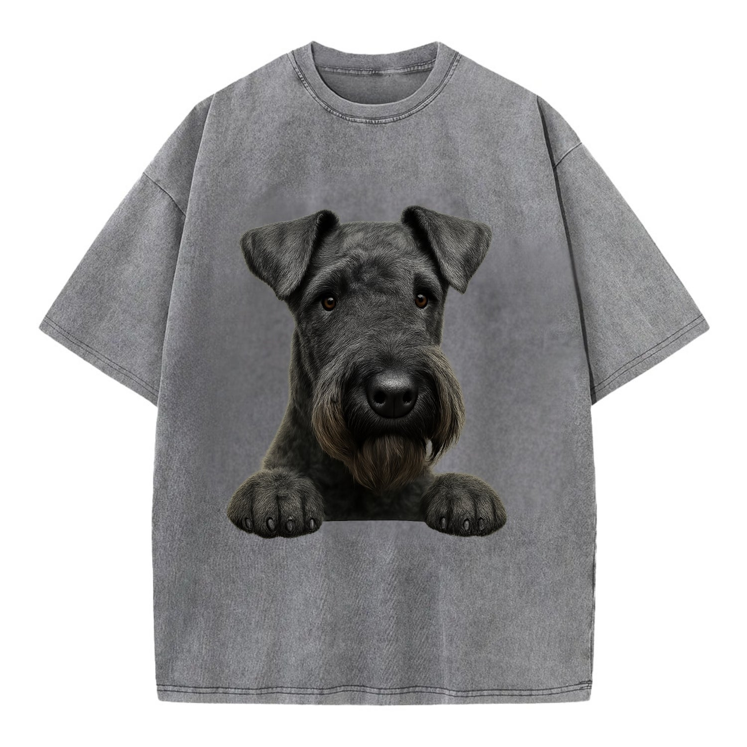 Kerry Blue Terrier  - Vintage T-shirt - Grey