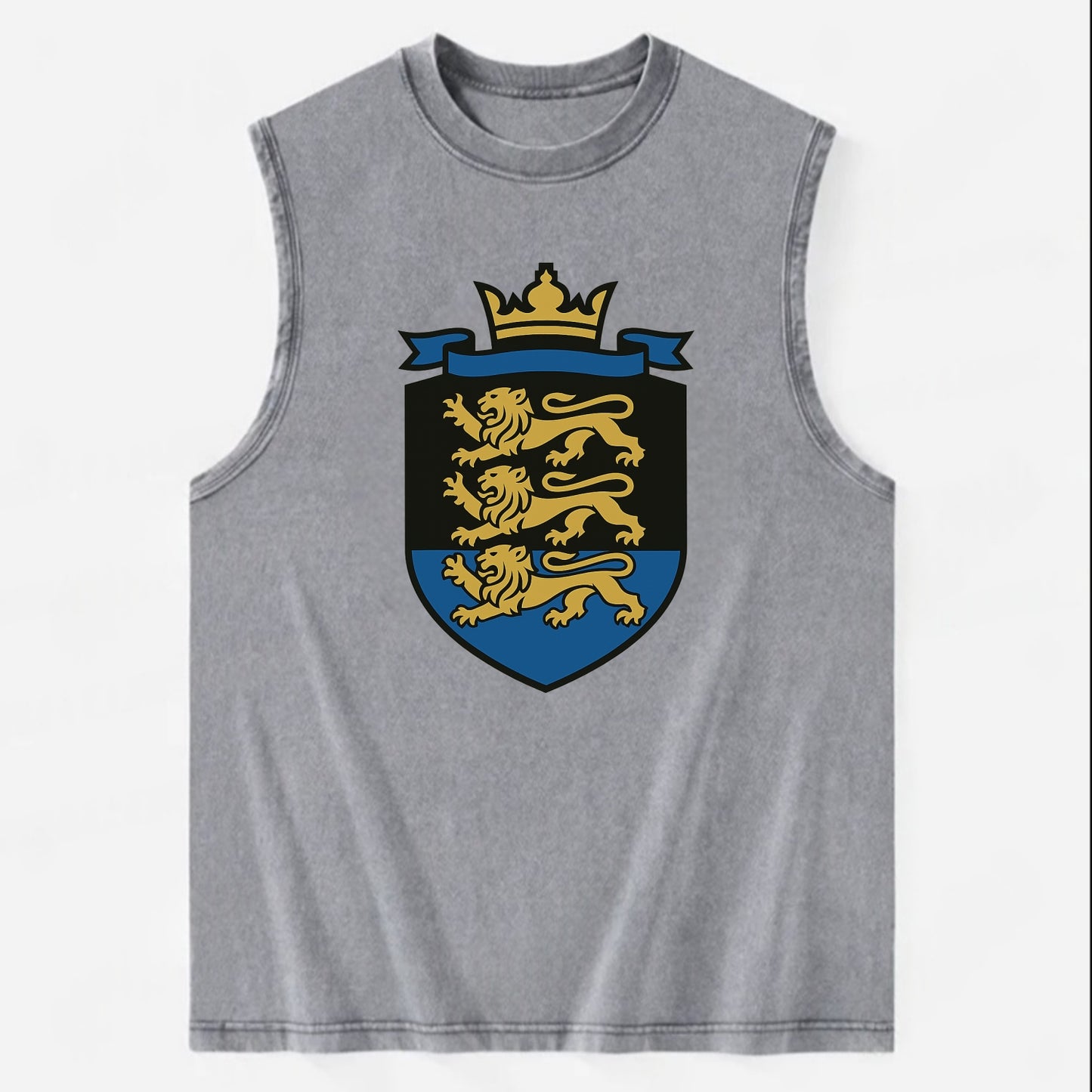 Estonia Royal Logo  - Vintage Washed Tank - Grey