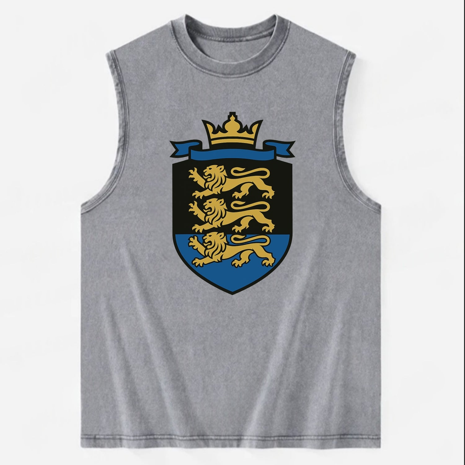 Estonia Royal Logo  - Vintage Washed Tank - Grey