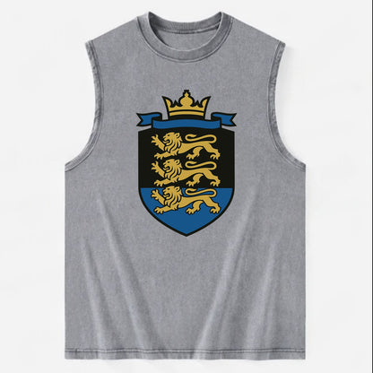 Estonia Royal Logo  - Vintage Washed Tank - Grey