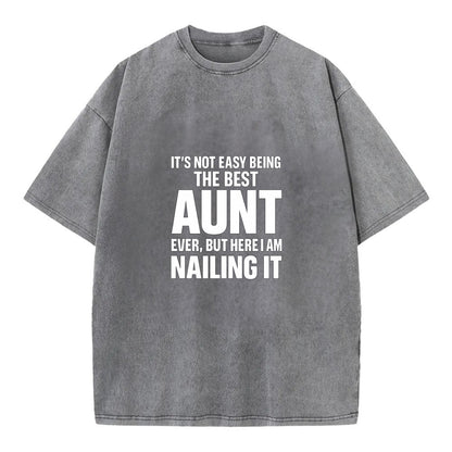 It's not easy being the best BROTHER ever, but here I am nailing it - Vintage T-shirt - Grey