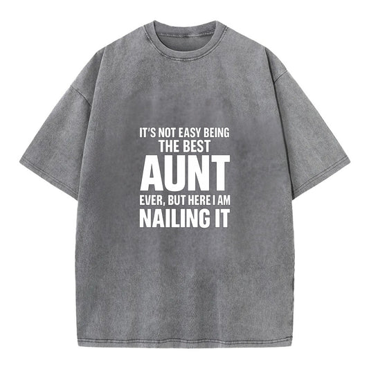 It's not easy being the best BROTHER ever, but here I am nailing it - Vintage T-shirt - Grey