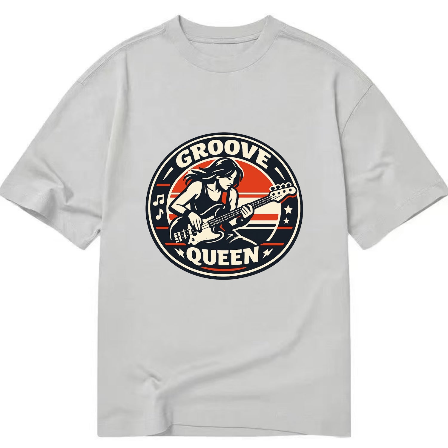 Groove Queen Emblem - Classic T-shirt - Grey