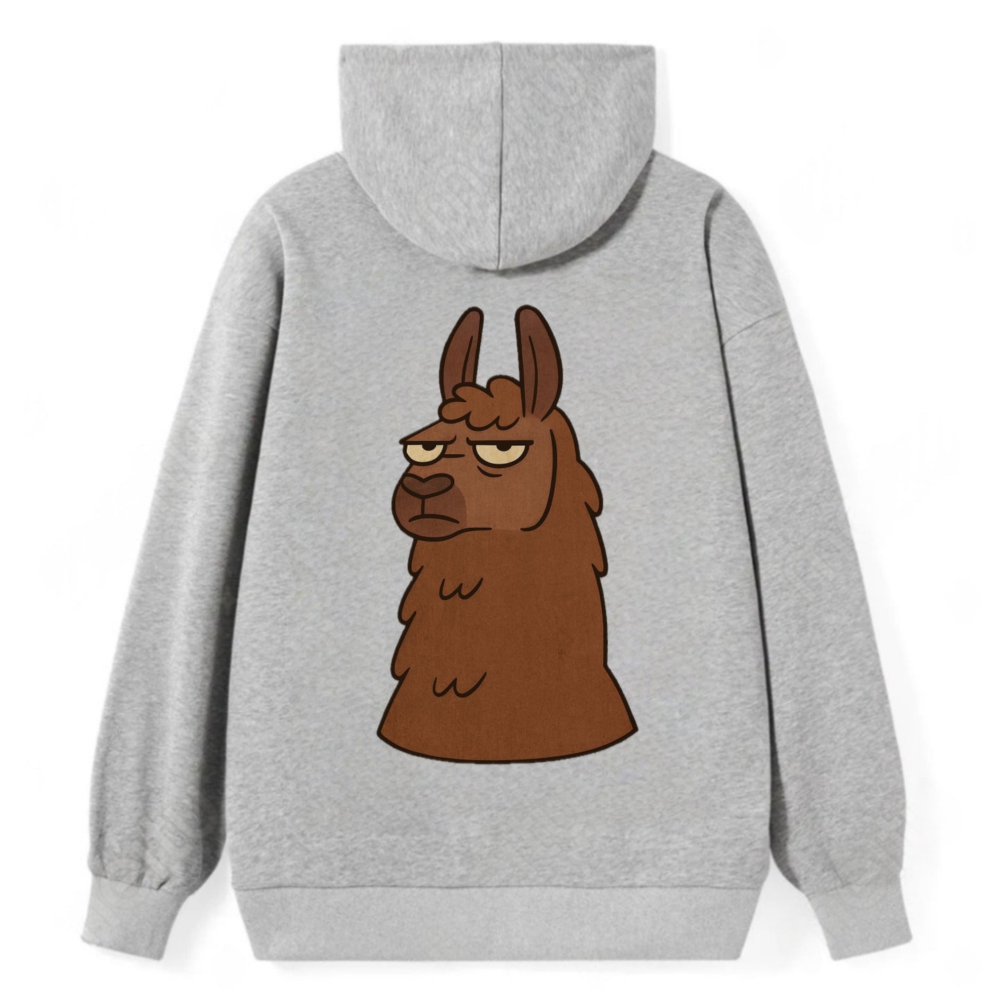 The Llama Judging Silently - Classic Pullover Hoodie - Grey