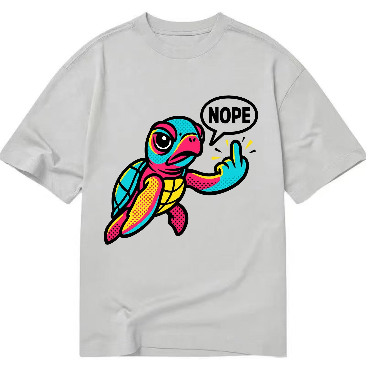 baby sea turtle swimming gracefully, one flipper extended sassily - Classic T-shirt - Grey