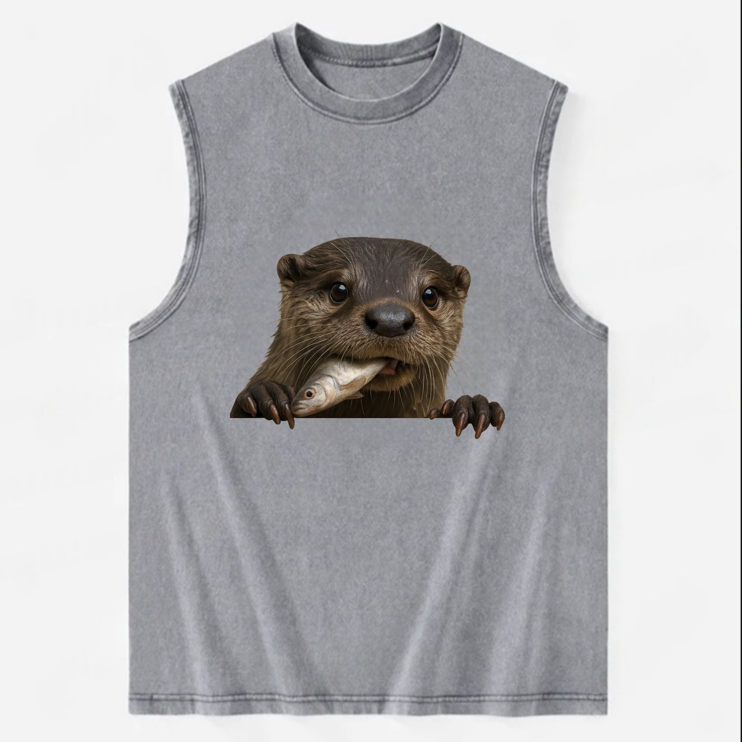 River Otter  - Vintage Washed Tank - Grey
