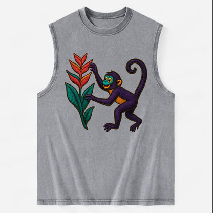 Spider Monkey - Vintage Washed Tank - Grey
