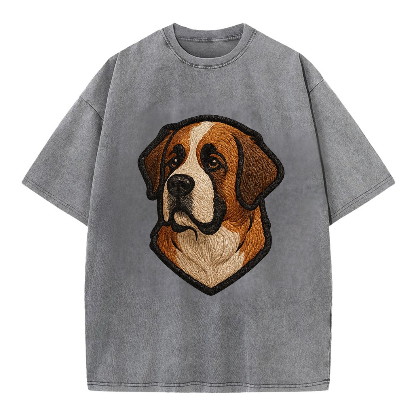 Saint Bernard - Modern gentle giant desi - Vintage T-shirt - Grey
