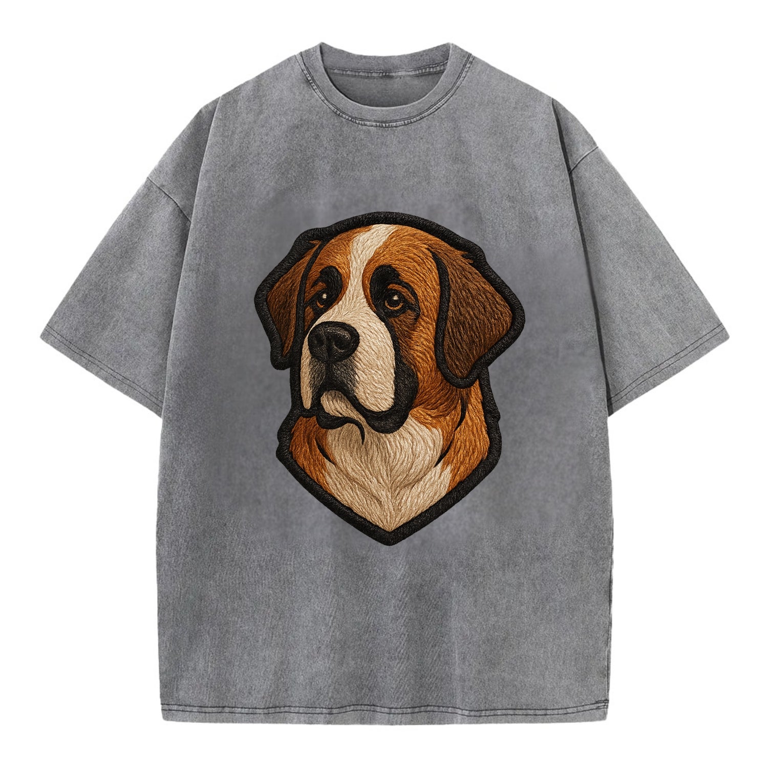 Saint Bernard - Modern gentle giant desi - Vintage T-shirt - Grey