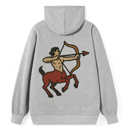 Sagittarius Arrow  - Classic Pullover Hoodie - Grey
