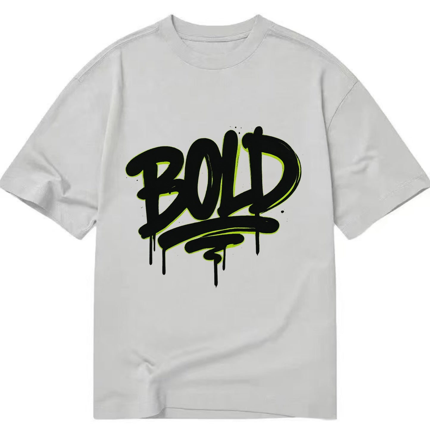 Bold typography design - "BOLD" - courageous, standing out - Classic T-shirt - Grey