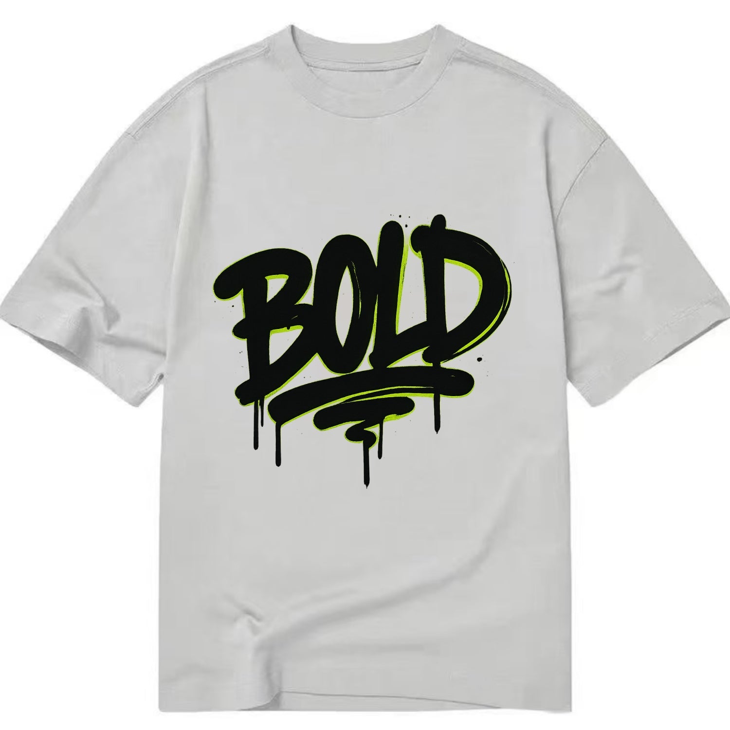 Bold typography design - "BOLD" - courageous, standing out - Classic T-shirt - Grey