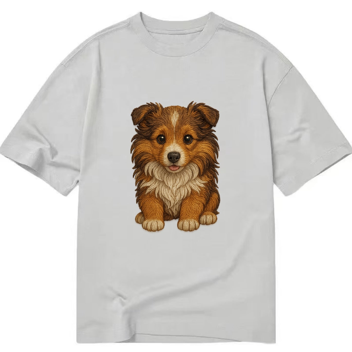 Baby Shetland Sheepdog Puppy - mini collie look, flowing mane, intelligent eyes, - Classic T-shirt - Grey