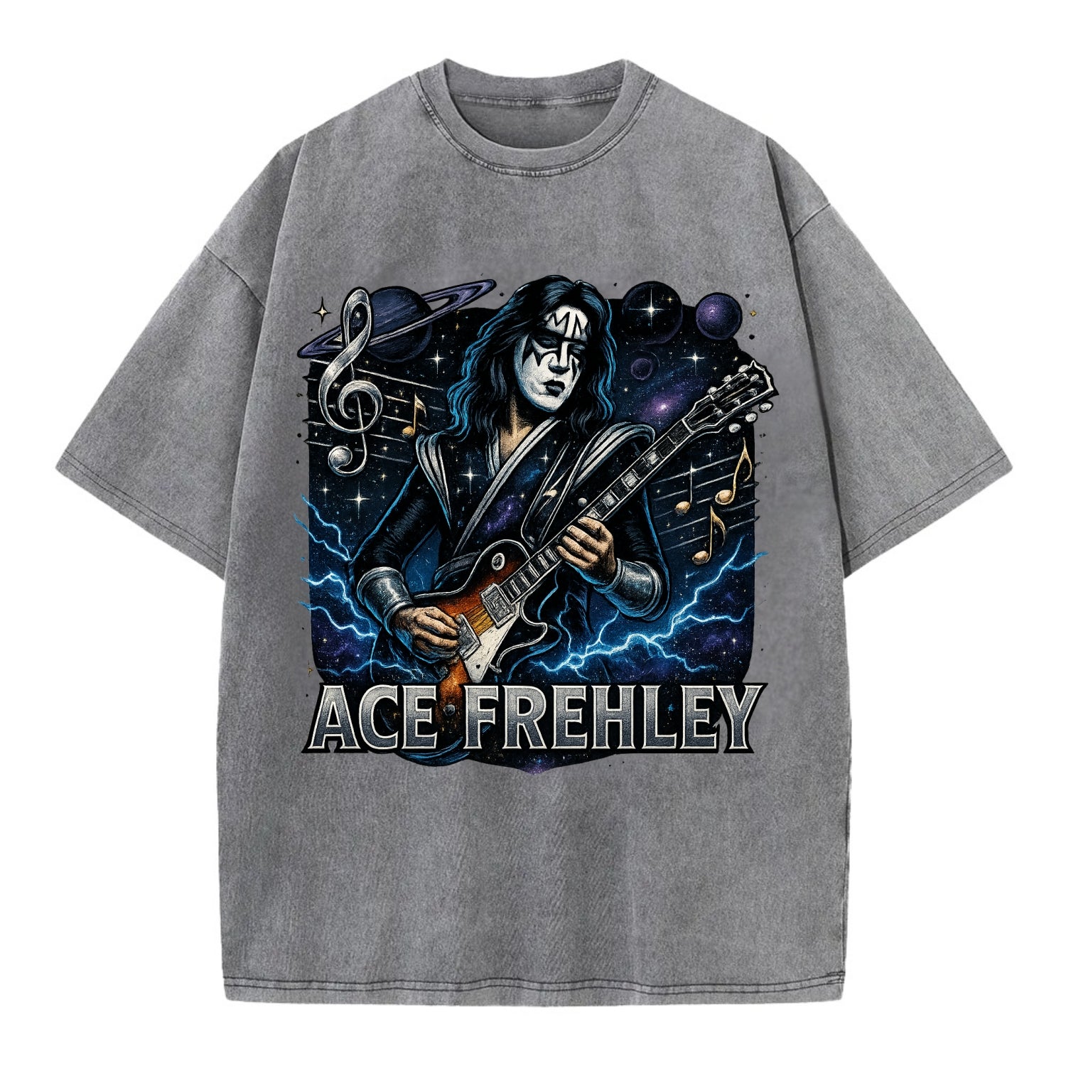 Ace Musical Cosmos - Vintage T-shirt - Grey