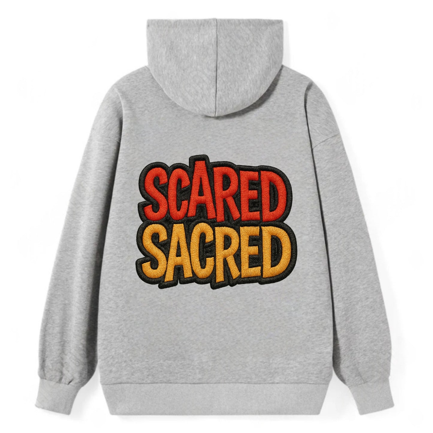 SCARED;SACRED JOURNEY Spiritual Purple Hat - Classic Pullover Hoodie - Grey